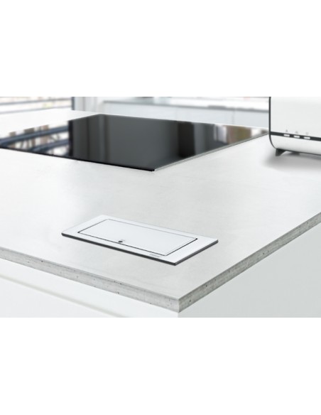 EVOline Backflip White Glass Kitchen UK Sockets C USB Charger 1592 7101 9600