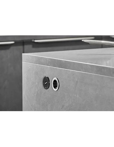 EVOline One UK Socket White Round Single Desk Panel Power Space-Saving 1592 8000 7200