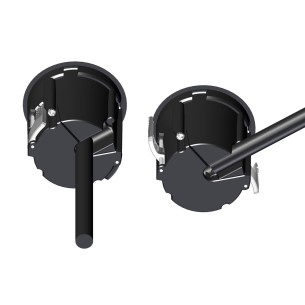 EVOline One Double USB White & Stainless Round A+C Desk Charger  ONE.Q12857.4 2