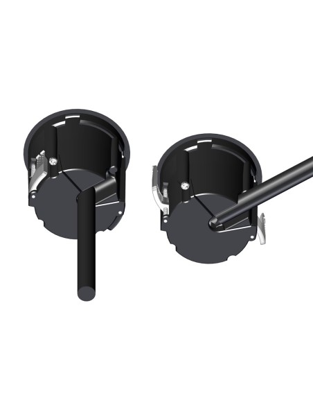 EVOline One Double USB Swivel Lid Black Brass Effect  A+C Desk Charge ONE.Q18470.1