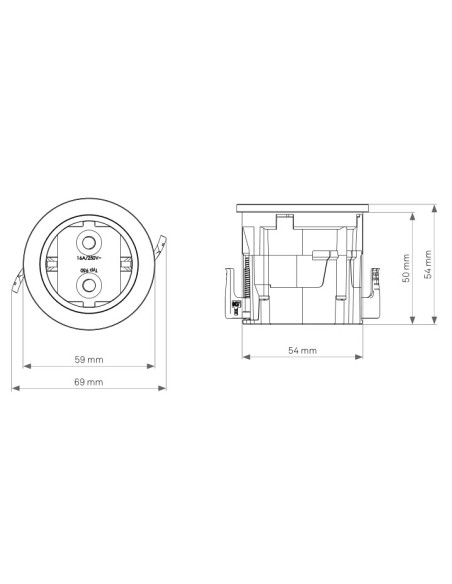 EVOline One Double USB Swivel Lid White Brass Effect A+C Desk Charge ONE.Q18471.1