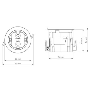 EVOline One Double USB Swivel Lid White A+C Desk Charge Space-Saving ONE.Q18467.1 2