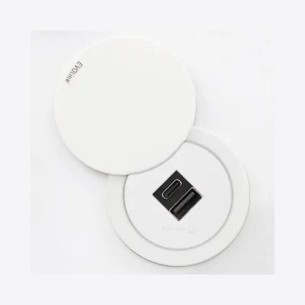 EVOline One Double USB Swivel Lid White A+C Desk Charge Space-Saving ONE.Q18467.1