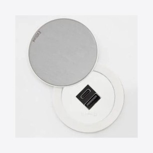 EVOline One Double USB Swivel Lid White & Stainless A+C Desk Charge ONE.Q18469.1
