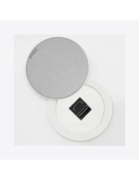 EVOline One Double USB Swivel Lid White & Stainless A+C Desk Charge ONE.Q18469.1