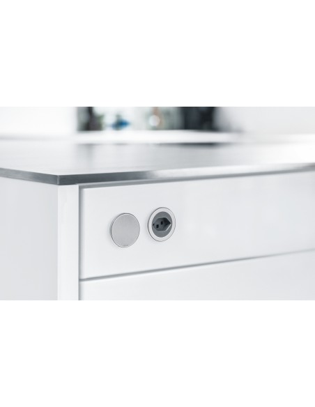 EVOline One Double USB Swivel Lid Black & Stainless A+C Desk Charge ONE.Q18468.1