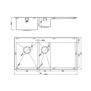 RAZORDUO10 6I-F Kitchen Sink 1.5 Bowl 1.2mm Stainless Steel SALE RD/6/IF/U10/S/BBL/254 2