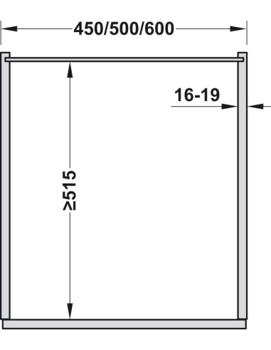 500mm Vauth-Sagel Pull-Out Basket Saphir Mesh Single Internal Or Fixed 54801204