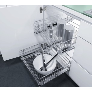 500mm Vauth-Sagel Pull-Out Basket Single Saphir Mesh Hinged Door 54801214 2