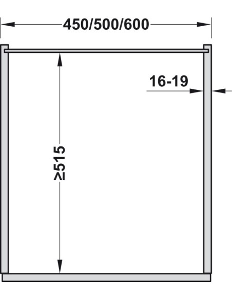 500mm Vauth-Sagel Pull-Out Basket Single Saphir Mesh Hinged Door 54801214