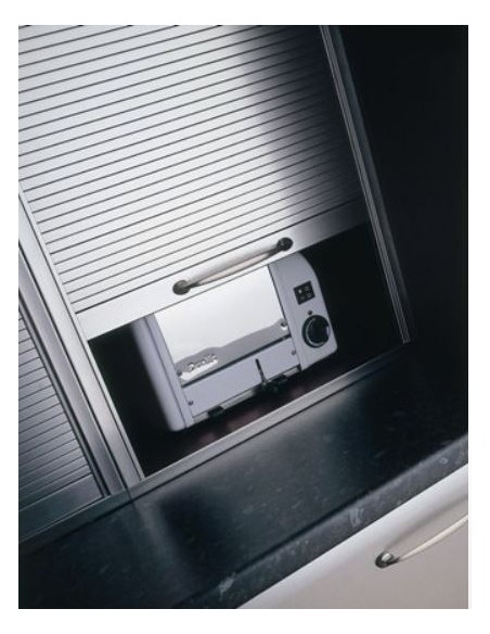 1210x800mm Tambour Door Kit Premium Stainless Steel Effect Space Save