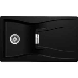 Schock Waterfall Kitchen Sink D100 Cristadur Granite Magma Black