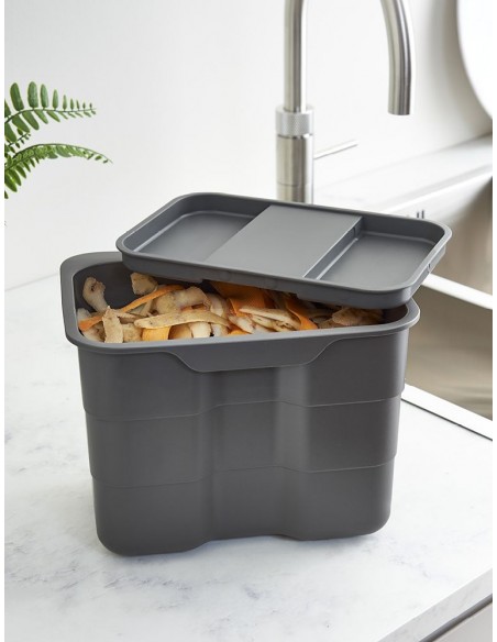 500mm ECO-Top Waste Bin Blum Merivobox Door-Fix 70L Double 40Kg + Bio 5050.2064+MGG