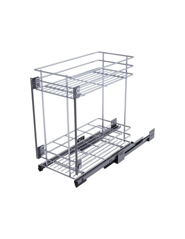 300mm Sige Kitchen Pull-Out Base Unit Chrome Novaline Soft-Closing I510-020