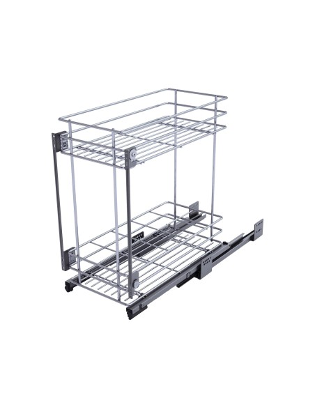 300mm Sige Kitchen Pull-Out Base Unit Chrome Novaline Soft-Closing I510-020