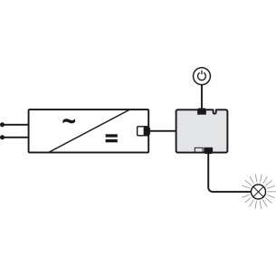 Loox5 Distributor 12V 2-Way with Switching Function for 1 Switch 2