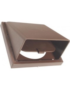 Extractor Fan Cowled Wall Vent Brown or White 4,5,6" Round Spigot