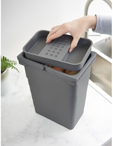 Ninka Odour Bio-Filter Lid 8L Dark Grey For Waste Kitchen Container 50287631