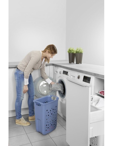 450mm Hailo Laundry Basket Carrier White Built-In Washing 3270461