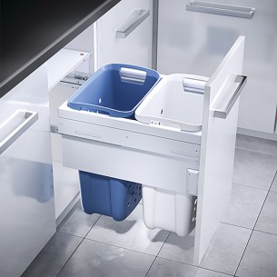 500mm Hailo Laundry Basket Carrier White Built-In Washing 3270551