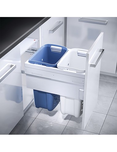 500mm Hailo Laundry Basket Carrier White Built-In Washing 3270551
