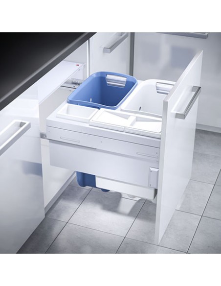 600mm Hailo Laundry Basket Carrier White Built-In Washing 3270611