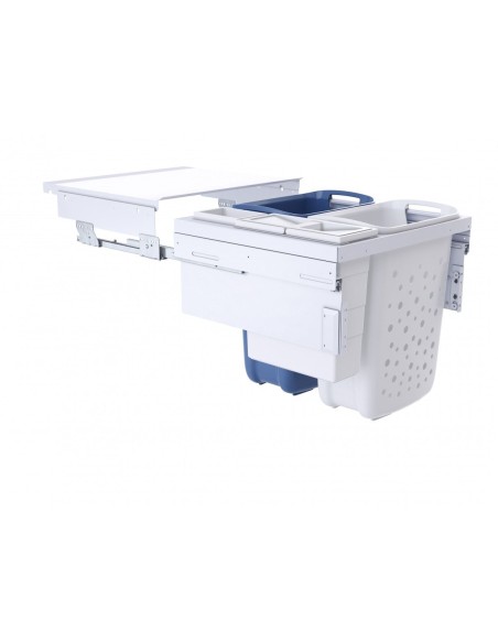 600mm Hailo Laundry Basket Carrier White Built-In Washing 3270611