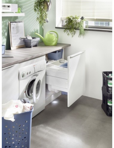 600mm Hailo Laundry Basket Carrier White Built-In Washing 3270611