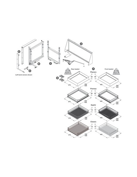 900mm VS Cor Fold Kitchen Swing Out Corner Planero Lava Vauth Sagel
