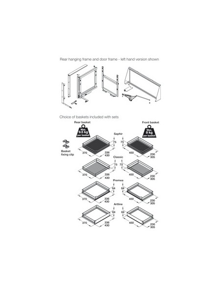 900mm VS Cor Fold Kitchen Corner Swing Out Saphir Mesh Vauth Sagel