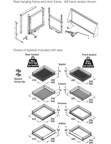 800mm VS Cor Fold Saphir Mesh Swing Out Kitchen...