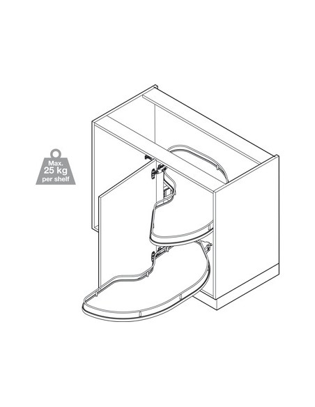 1000mm VS Cornerstone Maxx Planero Lava Curve 600mm Door Kitchen Corner