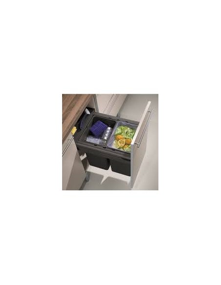 500mm Ninka Waste Bin One2Five Double 64L Door Fix Soft Closing 55164595