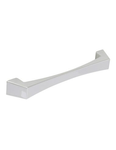 Caleido D Pull Handle Zinc Alloy Fixing Centres 128mm Stainless Steel Effect 11022662
