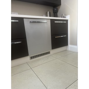550x80mm Plinth Vent Grill Aluminium Recess Silver Matt 200Cm2 Airflow 57525937 2