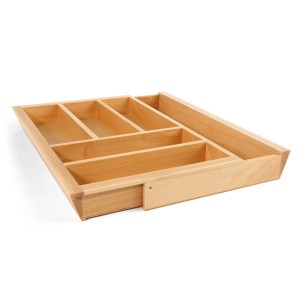 400-600mm Expanding Cutlery Tray Oak For Kitchen Drawers 458mm Depth 55698441