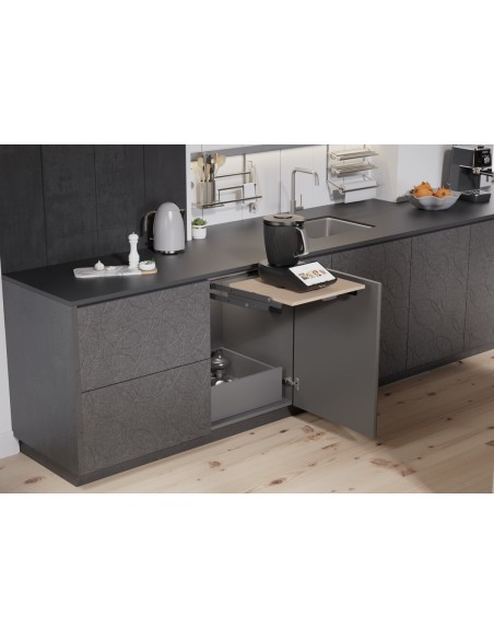 Kessebohmer ChefsTable Swivel Parallel 400-600mm Free Up Worktop Space KCHEFTABLE