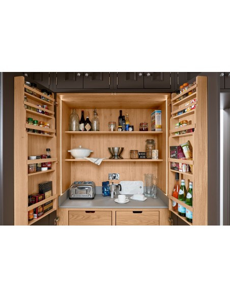 Pantry 1909 Oak on left - Washed oak on right
