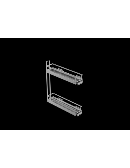 150mm Kessebohmer Base Pull-Out Kitchen Storage Chrome STYLE Bottles