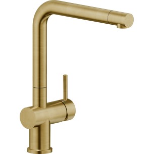 Nobili Live Kitchen Tap Single Lever Brushed Gold L Spout Low Pressure BARR00213GTP