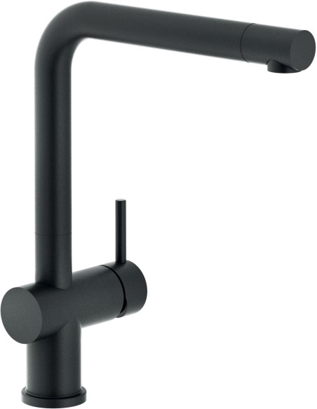 Nobili Live Matt Black Kitchen Tap Single Lever L Spout Low Pressure LIVE00113BM