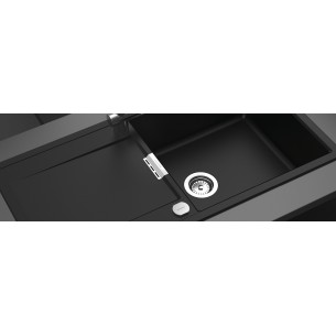 Schock Mono D100L Magma Black Kitchen Sink Cristadur Granite SCH-MOND100LAMAG/2369 2