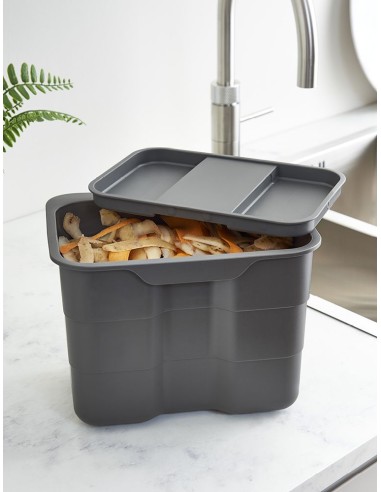 450mm ECO-Top Waste Bin Blum Merivobox Door-Fix 68L Double + BioBin 5045.2064+MGG