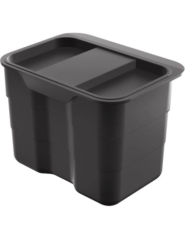 400mm ECO-Top Waste Bin Blum Merivobox Door-Fix 51L Double + BioBin 5040.2051+MGG