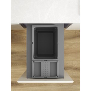 400mm ECO-Top Waste Bin Blum Merivobox Door-Fix 40L Double + BioBin 5040.2040+MGG 2