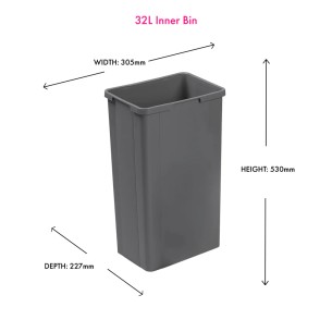 450mm Wesco Merivobox Pullboy Z Kitchen Waste Bin Large 64L Blumotion 848468-72 2
