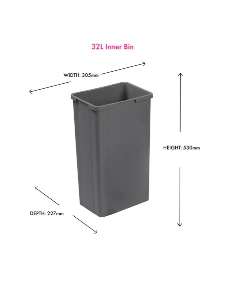 450mm Wesco Merivobox Pullboy Z Kitchen Waste Bin Large 64L Blumotion 848468-72