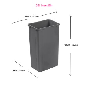 500mm Wesco Merivobox Pullboy Z Kitchen Waste Bin Large 64L Blumotion 848518-72 2