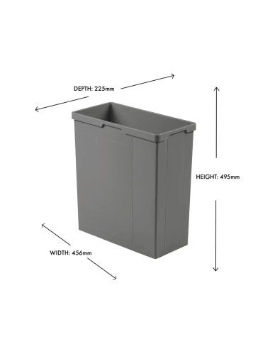 600mm Wesco Merivobox Pullboy Z Kitchen Waste Bin Large 84L Blumotion 848642-72