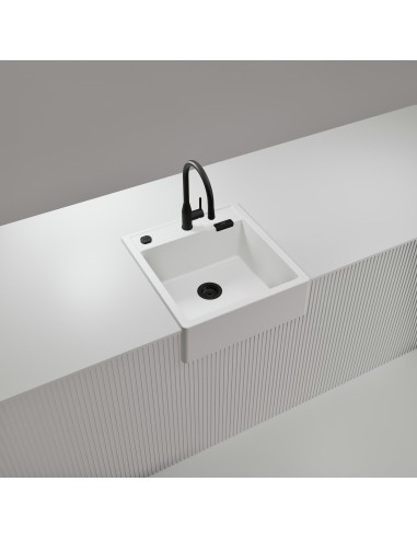 Schock Kallio M-100 Day Cristadur White Granite Kitchen Sink & Waste SCH-KALM100DAY/2226